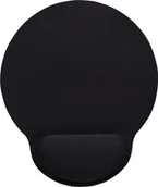 Podkładki pod mysz - Manhattan Podkładka pod mysz z żelową podpórką na nadgarstek czarna 434362 - miniaturka - grafika 1