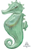 Urodziny dziecka - Amscan Balon foliowy holograficzny konik morski 50cm 3780001 - miniaturka - grafika 1