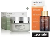 Zestawy kosmetyków damskich - Sesderma Mandelac + C-VIT Liposomal Serum ZESTAW Krem nawilżający 50 ml + Serum liposomowe 30 ml - miniaturka - grafika 1