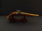 Repliki - broń - Denix SA REPLIKA PISTOLET BRESCIA NA STOJAKU MODEL 1013L+801 1013L+801 - miniaturka - grafika 1