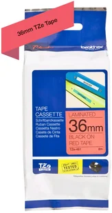 Brother TZE461 do PT550/9x00PC fol lam czerw /Bk 3 - Papier do drukarek - miniaturka - grafika 5