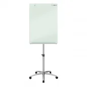 Tablice i flipcharty - Nobo 1903949 Mobilny szklany flipchart magnetyczny Diamond Biały 1903949 - miniaturka - grafika 1