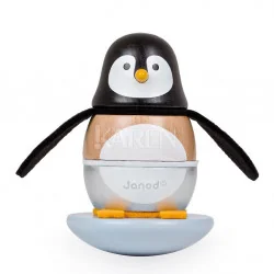 Janod Pingwin piramida drewniana, J08127 - Układanki dla dzieci - miniaturka - grafika 4