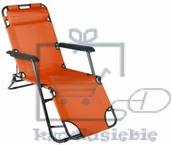 Leżaki ogrodowe - Garthen Leżak ogrodowy w kolorze pomarańczowym - miniaturka - grafika 1