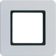 Klawisze i ramki - Hager Polo sp. z o.o. Q.7 Ramka 1-krotna do modułu podświetlenia LED, aluminium 10116174 - miniaturka - grafika 1