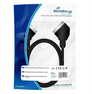 MediaRange Kabel SCART MediaRange MRCS152 SCART/SCART, 1.4m, czarny MRCS152 - Kable - miniaturka - grafika 2