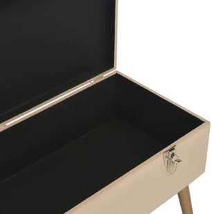 VidaXL Lumarko Ławka ze schowkiem, 80 cm, beżowa, aksamitna 329933 VidaXL - Ławki do przedpokoju - miniaturka - grafika 5