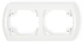 Klawisze i ramki - Karlik Trend biały ramka 2-krotna pozioma RH-2 RH-2 - miniaturka - grafika 1