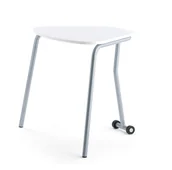 Meble do szkół i przedszkoli - AJ Produkty Stół składany HEX, 740x800x620 mm, aluminium, biały - miniaturka - grafika 1