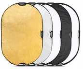 Blendy fotograficzne - Blenda Fotograficzna Owalna Dyfuzor 5w1 80x120cm - miniaturka - grafika 1