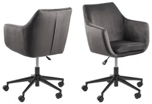 Fotel biurowy, krzesło biurowe Actona fotel biurowy NORA beżowy welur metal 0000090577 - Fotele i krzesła biurowe - miniaturka - grafika 2