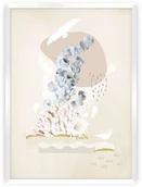 Obrazy i zdjęcia - Dekoria Plakat Beige Abstract I 21 x 30 cm Ramka Biała 218D-000-46 - miniaturka - grafika 1