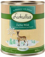 Mokra karma dla psów - Lukullus 10 + 2 gratis! Winter Menu 12 x 800 g Delikatna dziczyzna 12 x 800 g - miniaturka - grafika 1