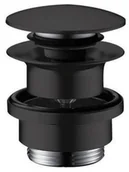 Akcesoria do armatury i ceramiki - Hansgrohe waste set brass push-open for basin and bidet mixers matt black 50100670 - miniaturka - grafika 1