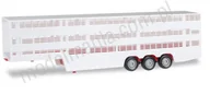 Samochody i pojazdy dla dzieci - Herpa Naczepa do transportu bydła, czerwona 076333-002 - miniaturka - grafika 1