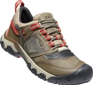 Buty trekkingowe męskie - Keen Ridge Flex WP Shoes Men, brązowy/szary US 13 | EU 47 2022 Buty turystyczne 1024918-timberwolf/ketchup-47 - miniaturka - grafika 1