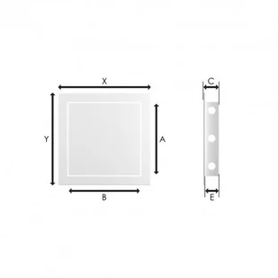 airRoxy Drzwiczki rewizyjne z tworzywa 30/30 02-808 AirRoxy 7570 02-808 - Drzwiczki i klapy rewizyjne - miniaturka - grafika 3