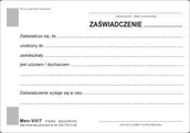 Druki akcydensowe - Firma krajewski Zaświadczenie dla ucznia [Edu-VII/7] Edu-VII/7 - miniaturka - grafika 1