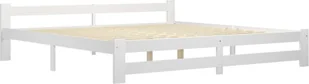 vidaXL Lumarko Rama łóżka, biała, lite drewno sosnowe, 200x200 cm 322004 - Łóżka - miniaturka - grafika 3