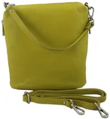 Torebki damskie - Barberini's Mała torebka listonoszka skórzana - Pistacjowa 334/1-48 - miniaturka - grafika 1