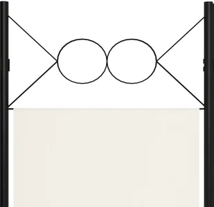vidaXL Parawan 5-panelowy, biały, 200 x 180 cm vidaXL - Parawany - miniaturka - grafika 5