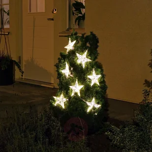 KonstSmide Zasłona świetlna LED z 7 gwiazdami ciepła biel - Oświetlenie świąteczne - miniaturka - grafika 3