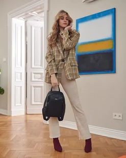 David Jones Zgrabny plecak damski z frontowymi kieszeniami - Plecaki - miniaturka - grafika 11