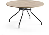 Stoły i stoliki do biura - AJ Produkty Stół AROUND, 1300 mm, dąb laminat, antracyt - miniaturka - grafika 1