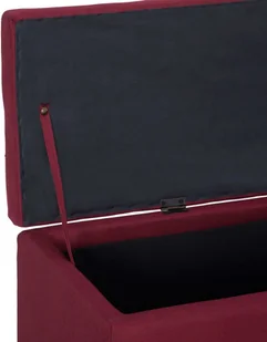 vidaXL Ławka ze schowkiem, 116 cm, czerwone wino, poliester vidaXL - Ławki do przedpokoju - miniaturka - grafika 8