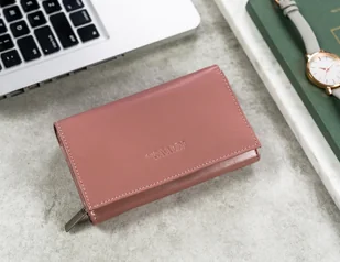 Cavaldi 4U Klasyczny skórzany portfel damski z klapą na zatrzask - Portfele - miniaturka - grafika 3