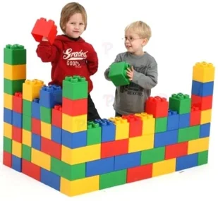 Wader POLESIE GIGANT KLOCKI BUDOWLANE CEGŁY XXL ZBUDUJ DOM POL37473 - Klocki - miniaturka - grafika 6