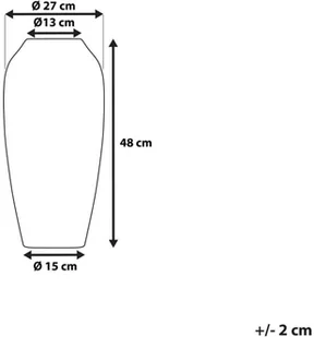 Beliani Wazon dekoracyjny srebrny LORCA - Wazony i flakony - miniaturka - grafika 8