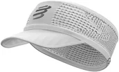 Czapki i chusty sportowe męskie - Compressport Opaska na głowę z daszkiem SPIDERWEB HEADBAND ON/OFF biała - miniaturka - grafika 1