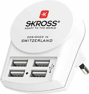 Ładowarki do telefonów - Skross Euro - ładowarka USB One size biała EUROPE-4-USB-CHARGER - miniaturka - grafika 1