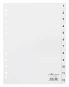 Przekładki do segregatorów - DURABLE Przekładki do segregatora 1-12 A4 przezroczyste 6835-19 - miniaturka - grafika 1