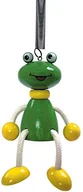 Figurki dla dzieci - Hess Spielzeug drewniana zabawka 14700 drewniana figurka z metalową sprężyną, żaba, dla dzieci od 3 lat, ręcznie wykonana, prezent na urodziny, Boże Narodzenie lub Wielkanoc - miniaturka - grafika 1