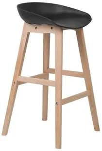 Beliani Zestaw 2 krzeseł barowych czarny MICCO - Krzesła - miniaturka - grafika 2