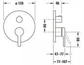 Baterie wannowe i prysznicowe - Duravit C.1 ichrom C15210018010 - miniaturka - grafika 1