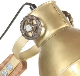 VidaXL Industrialna lampa stołowa, mosiężna, okrągła, 58x18x90 cm, E27 320552  VidaXL - Lampy pozostałe - miniaturka - grafika 6