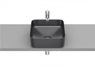 Umywalki - Roca A327532640 INSPIRA SQUARE Umywalka nablatowa 370x370 OCT FINECERAMIC ONYX - miniaturka - grafika 1