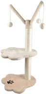 Drapaki dla kotów - Love Story Duży drapak dla kota z platformą i zabawkami sizal 82 cm beżowy 6ANI840 - miniaturka - grafika 1
