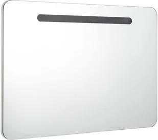 vidaXL Szafka łazienkowa z lustrem i LED, 80 x 11 x 55 cm - Szafki łazienkowe - miniaturka - grafika 4