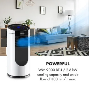 Klarstein Metrobreeze Miami, klimatyzator przenośny, 9000 BTU/2,6 kW, 950 W, biały VTSA9-MetrobreezWH - Klimatyzatory - miniaturka - grafika 3