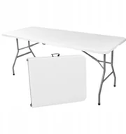 Stoły ogrodowe - Stół Cateringowy 180 CM Biały Ogród Składany 180CM - miniaturka - grafika 1