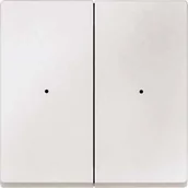 Wyłączniki światła i elektryczne - Merten Ślizgacze zapewnia przycisk-moduł 2-rzędowa, system M, biały polarny, meg5220 0419 MEG5220-0419 - miniaturka - grafika 1