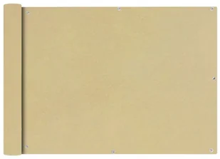 vidaXL Parawan balkonowy z tkaniny oxford 75x600 cm beż vidaXL - Parawany - miniaturka - grafika 2