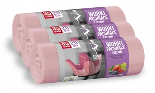 Anna Zaradna Worki na śmieci z uszami zapach Owocowy 35L 20szt - Worki na śmieci - miniaturka - grafika 3