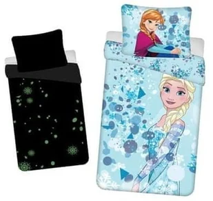 Dziecięca pościel bawełniana Frozen Light Blue02 świecąca, 140 x 200 cm, 70 x 90 cm - Pościel dla dzieci - miniaturka - grafika 2