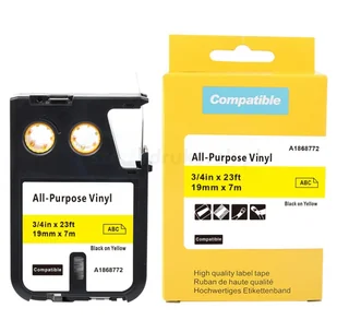 DYMO RHINO strefadrukarek.pl Taśma do XTL winylowa 1868772 żółta czarny nadruk 19mm x 7m - zamiennik PROMOCJA! XTL-1868772 - Dodatki do drukarek i skanerów - miniaturka - grafika 3