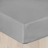 Prześcieradła - Darymex Prześcieradło z satyny bawełnianej z gumką popiel 160x200 dx-160-psg-014 - miniaturka - grafika 1
